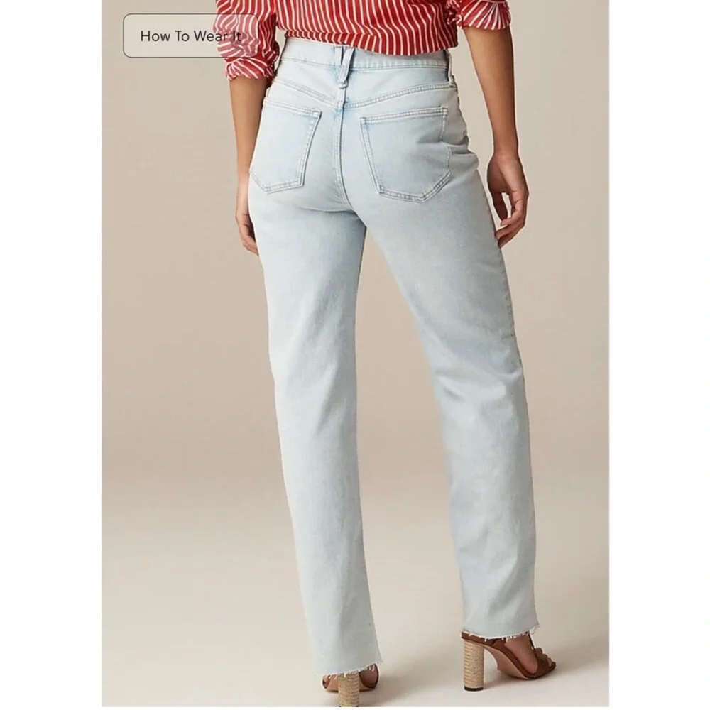 J. Crew Light Wash High-Rise Wide-Leg Jeans
